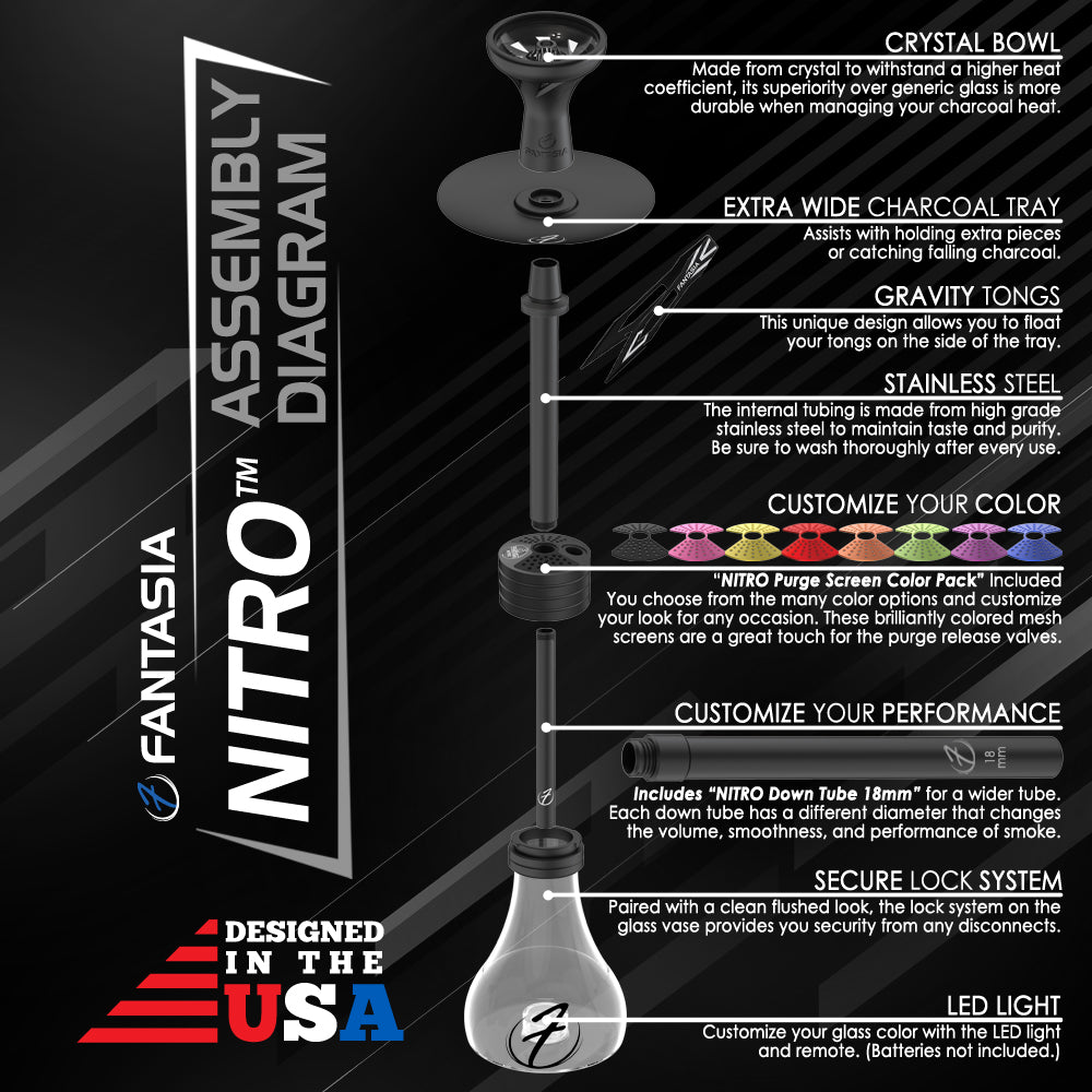 NITRO™ Hookah Pipe System 21in (FULL KIT) |