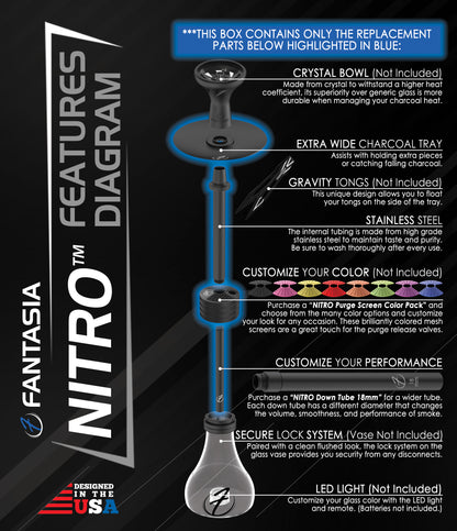 NITRO™ Hookah Pipe System 21in (STEM ONLY) |