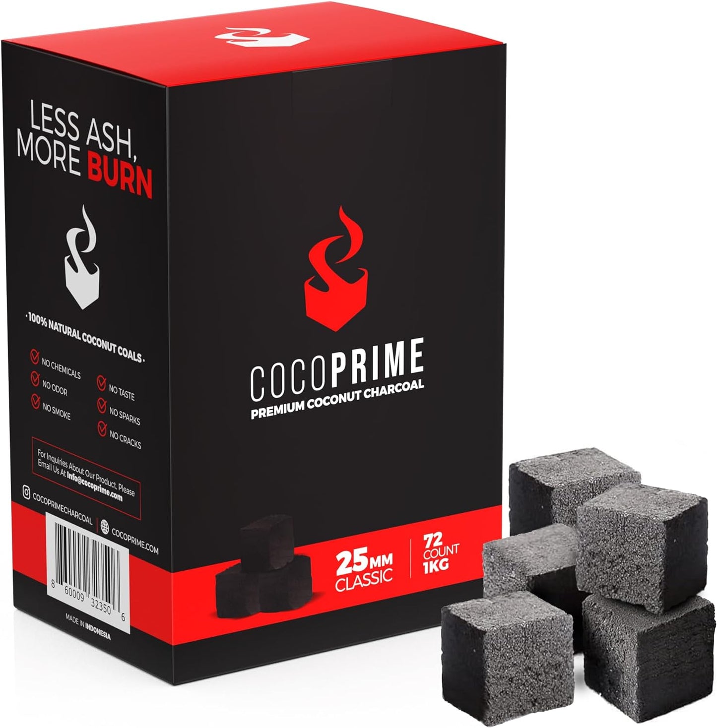 CocoPrime 26mm Coconut Charcoal